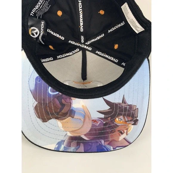 Overwatch ThinkGeek Embroidered Logo Snapback Hat Artwork Under Brim Very‎ Nice - Picture 10 of 11